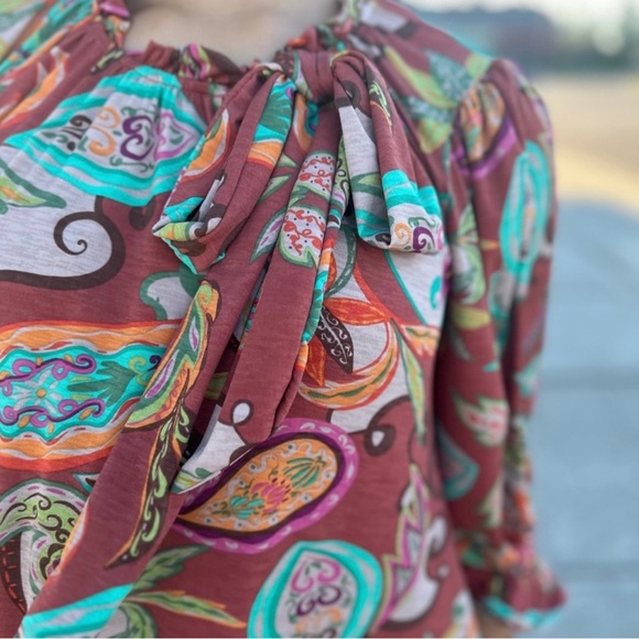 Paisley Print Maxi Dress - Picture 2 of 4